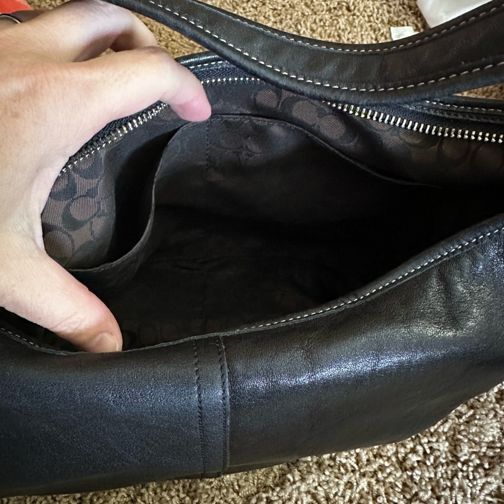 Coach Black Leather Ergo Hobo Shoulder Bag, Vintage EUC - Picture 5 of 8